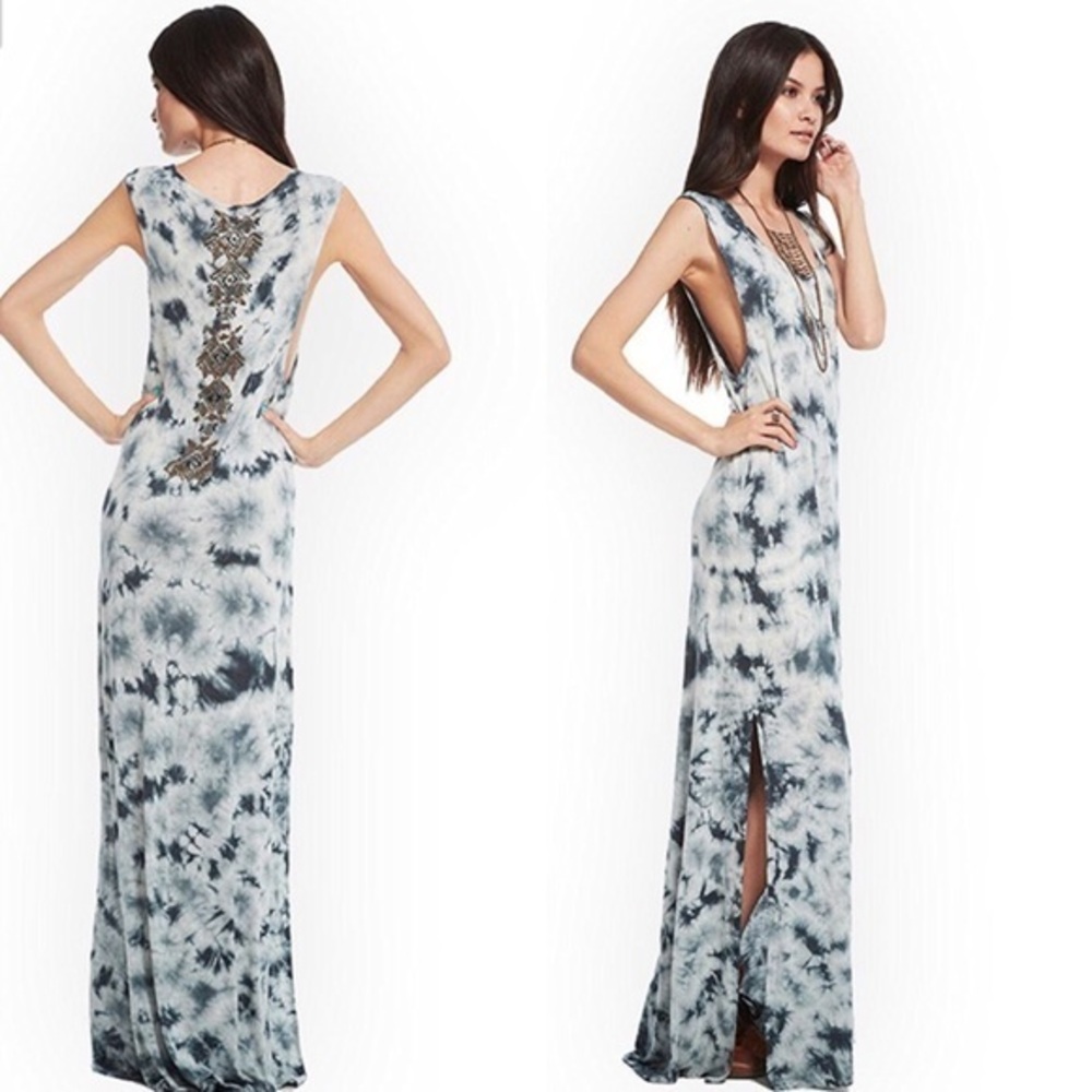 SOFT☁️Chaser Embellished Tie Dye Maxi Dress